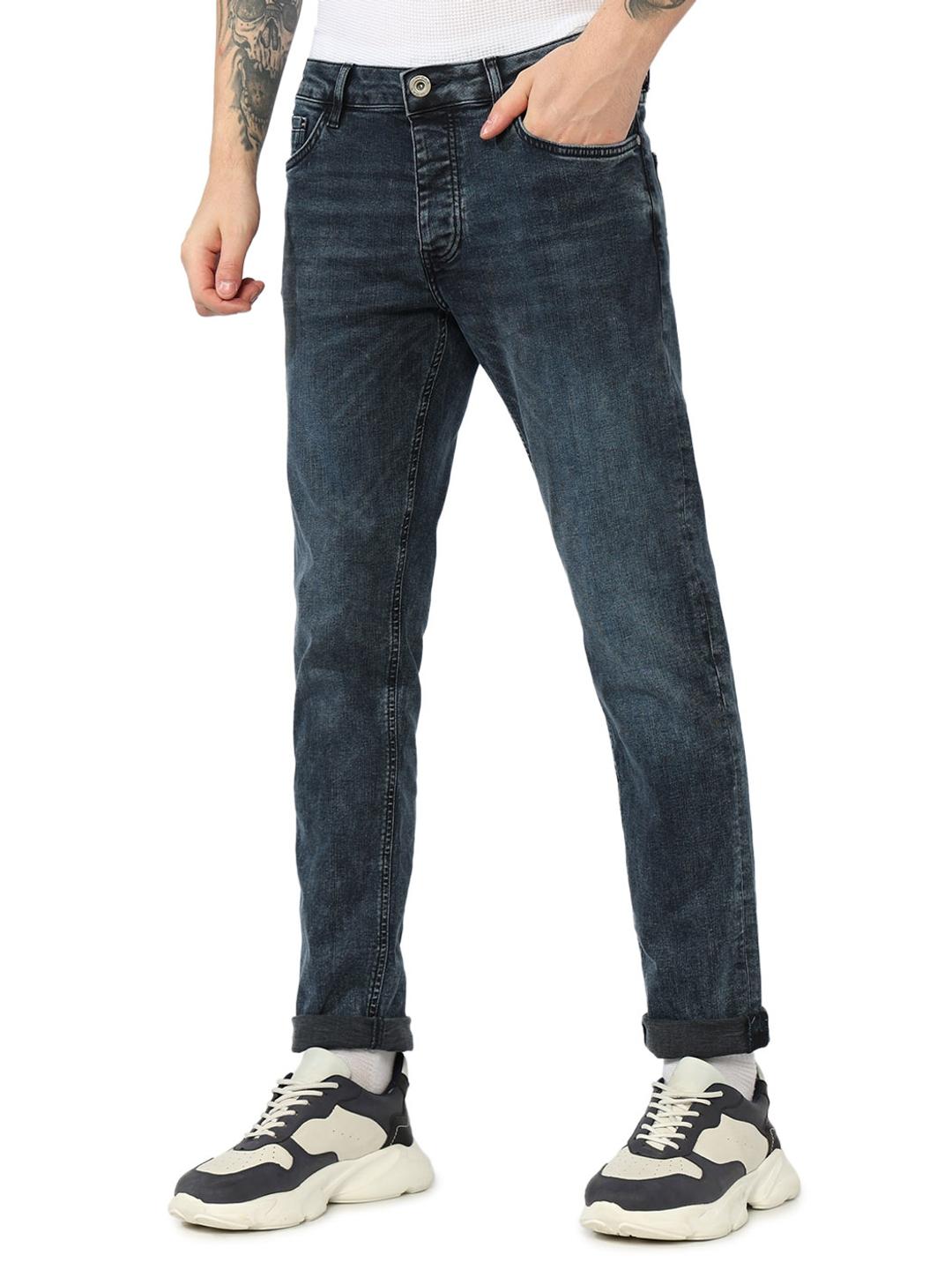 Carrot Fit Mid Rise Denim