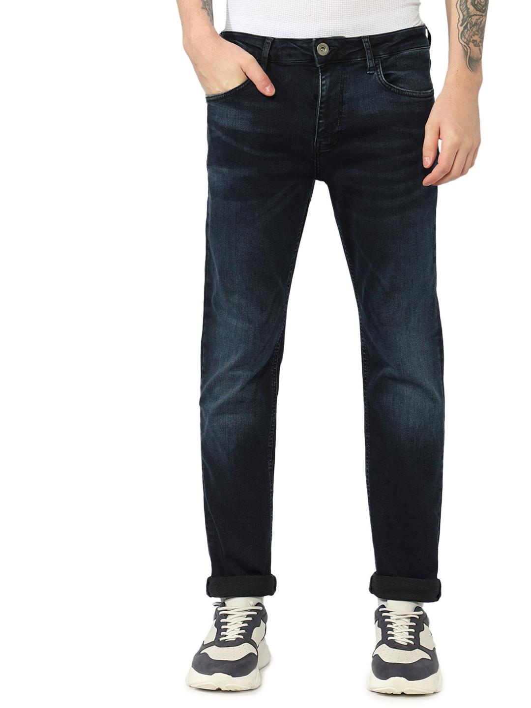 Relaxed Slim Fit Zippered Fly Denim