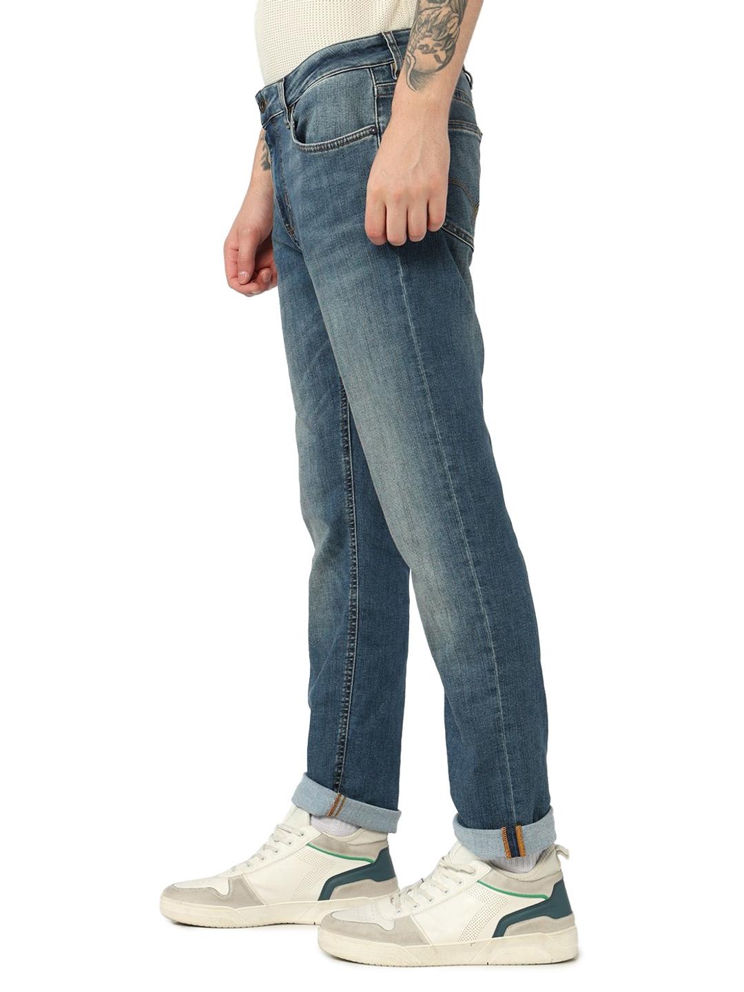 Relaxed Slim Fit Zippered Fly Denim