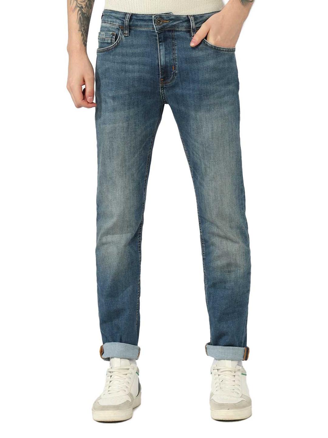 Relaxed Slim Fit Zippered Fly Denim