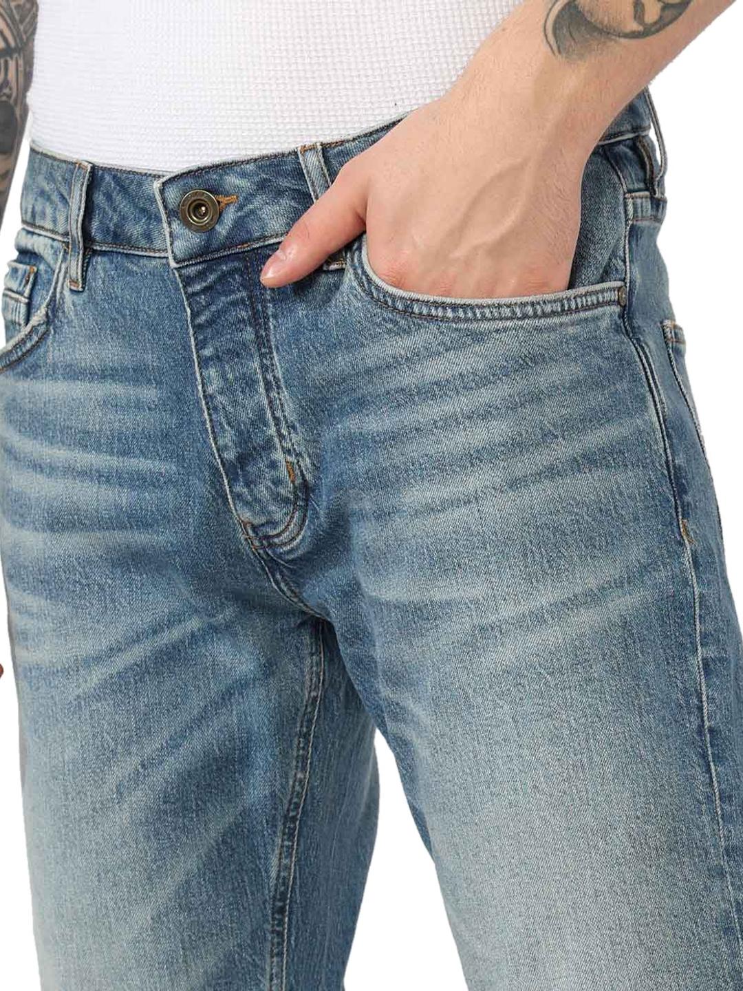 Carrot Fit Mid Rise Denim