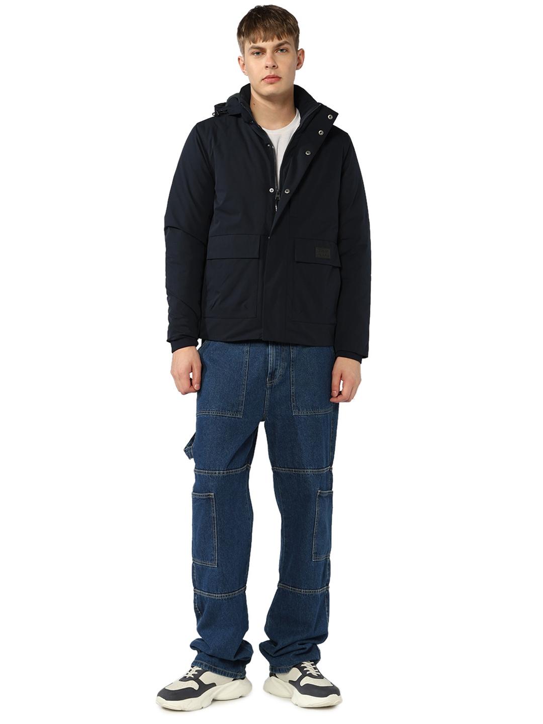 Regular Fit Jacket with Concealed Placket