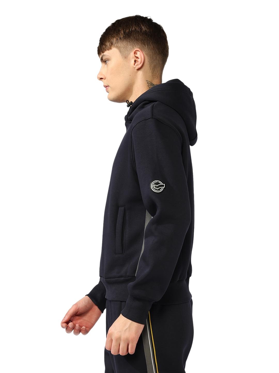 Navy Sweatshirt with Side Tape Detailing