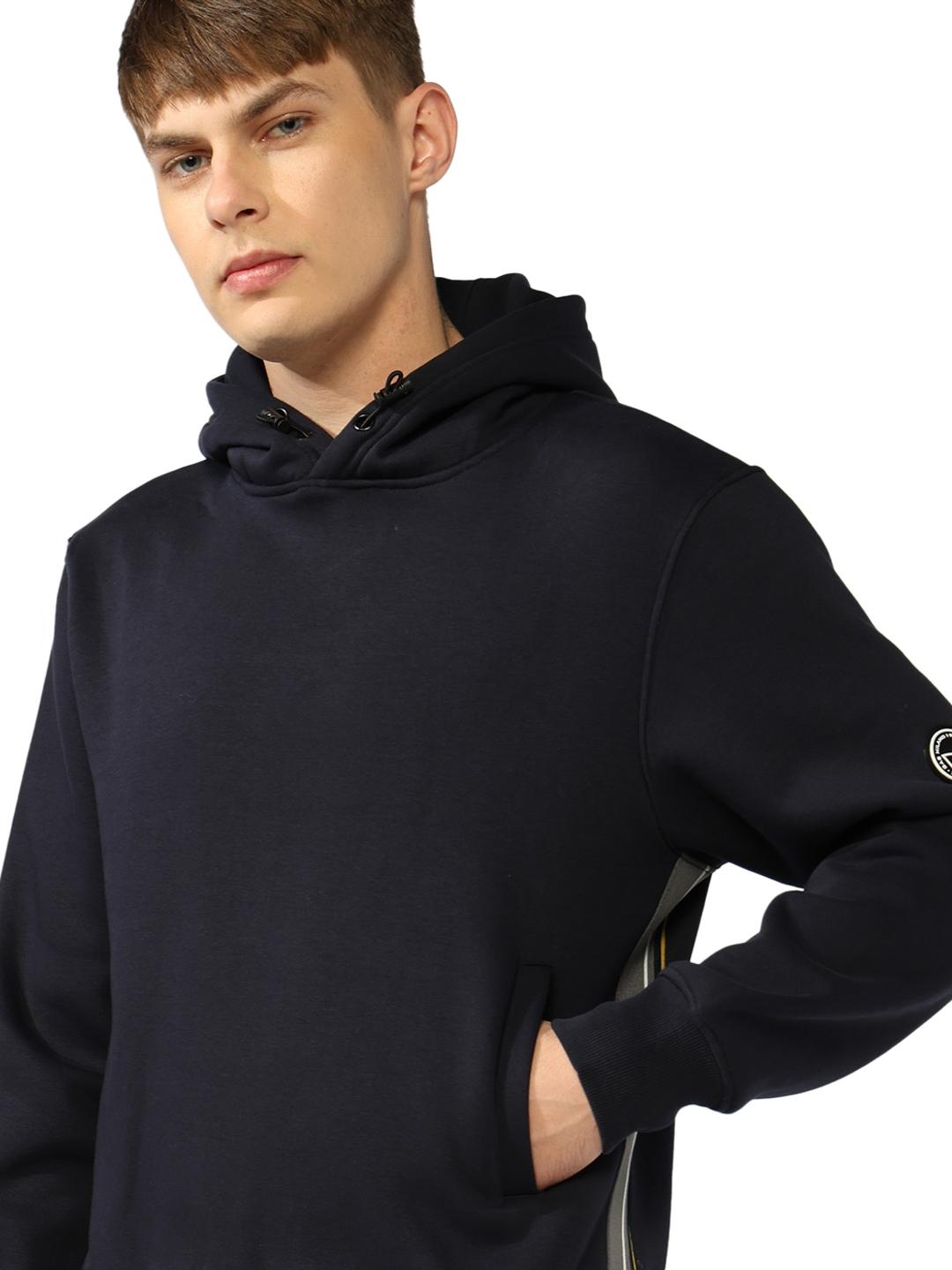 Navy Sweatshirt with Side Tape Detailing