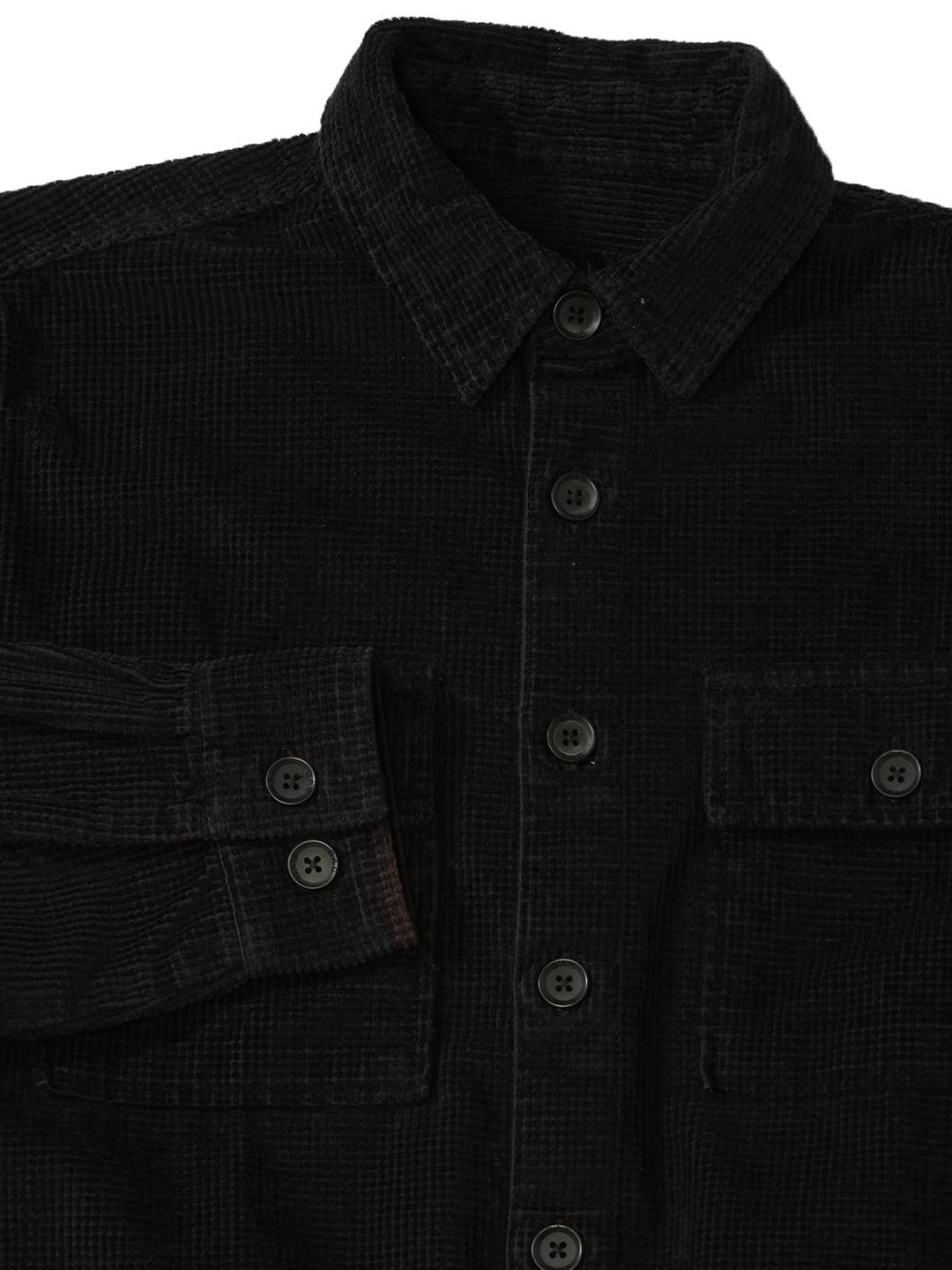 Corduroy Shacket Fit Shirt with Double Flap Pockets