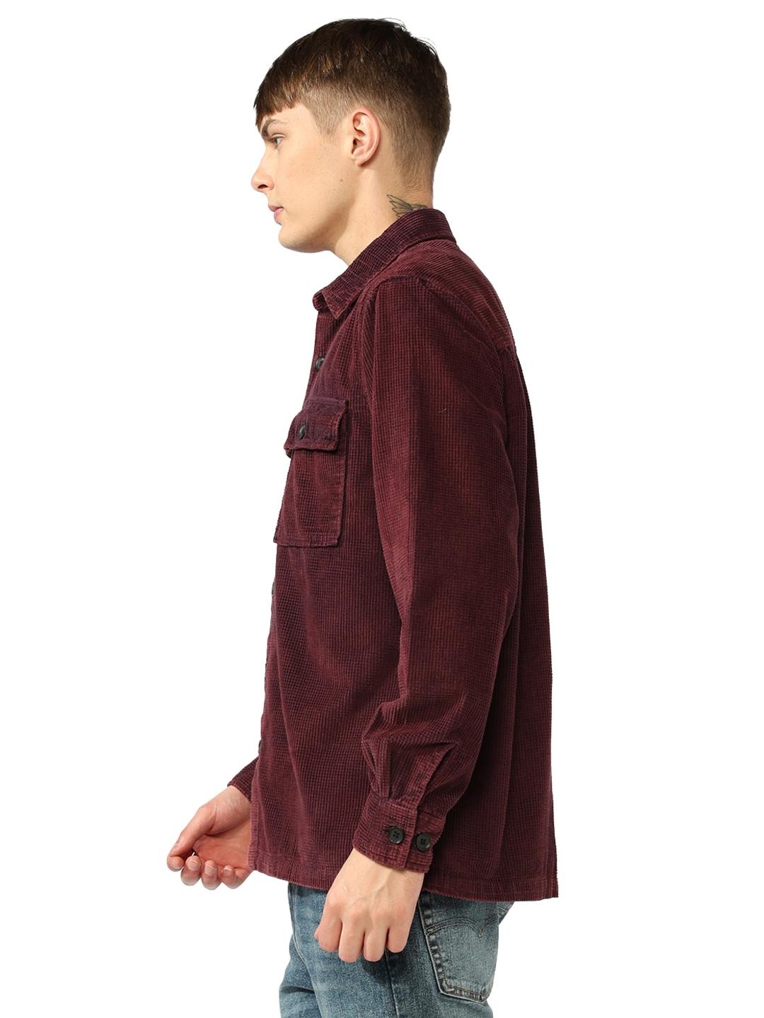 Corduroy Shacket Fit Shirt with Double Flap Pockets