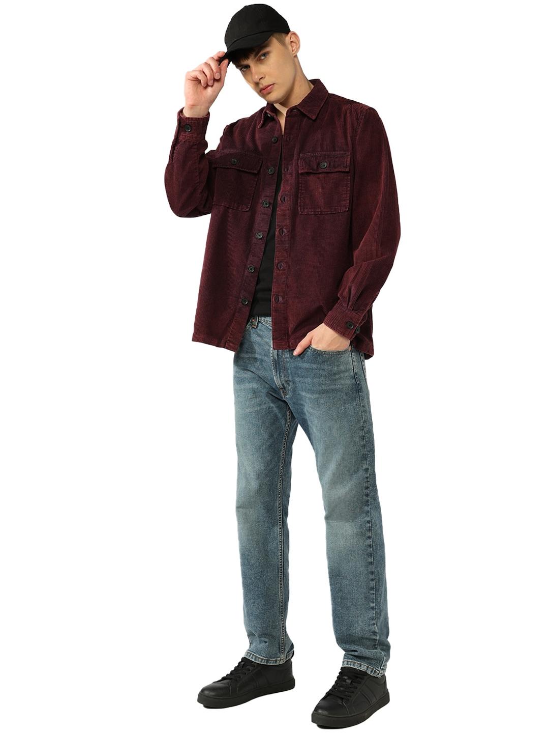 Corduroy Shacket Fit Shirt with Double Flap Pockets