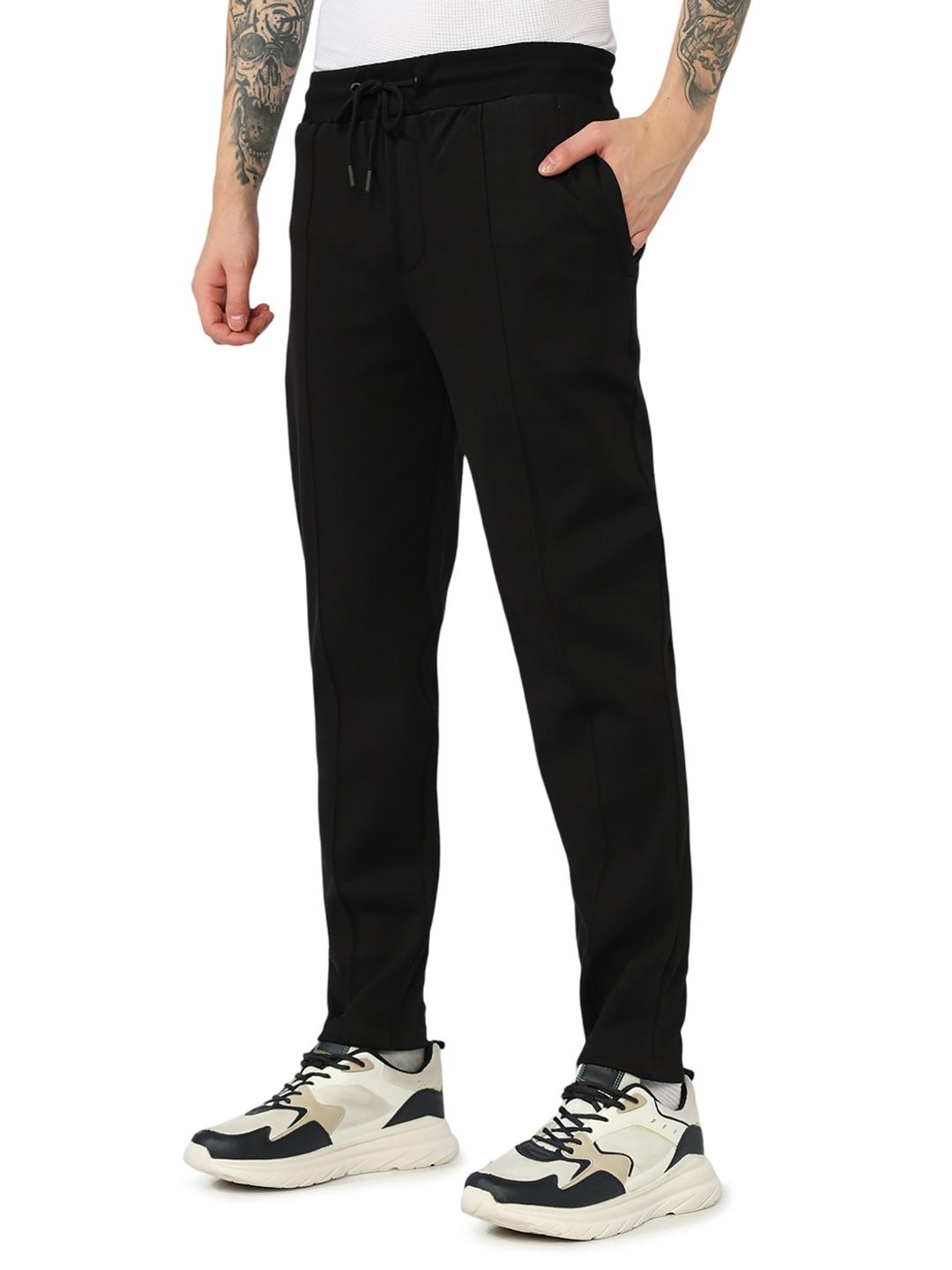 Solid Regular Fit Trackpants