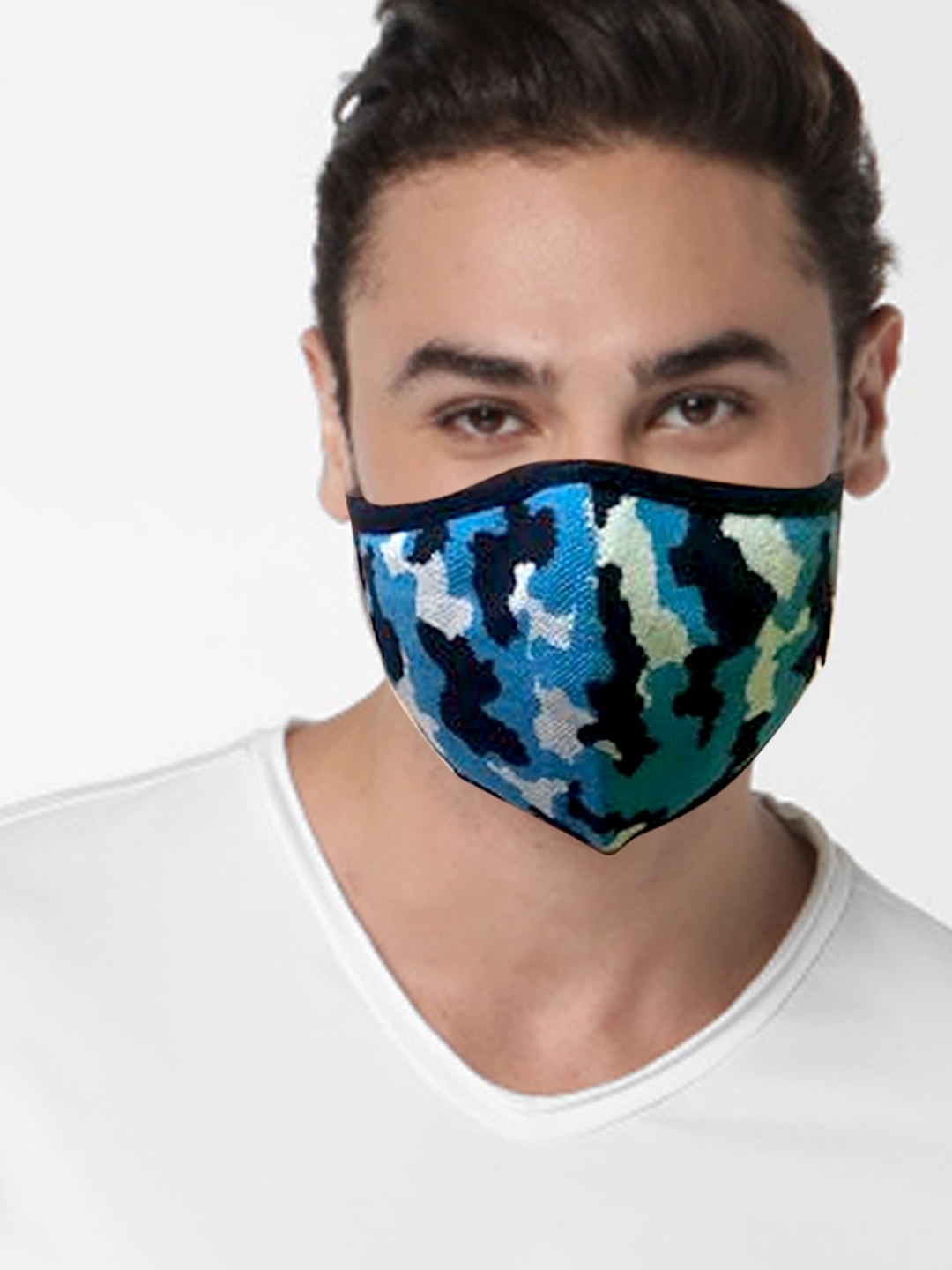 GAS Camouflage printed blue Mask