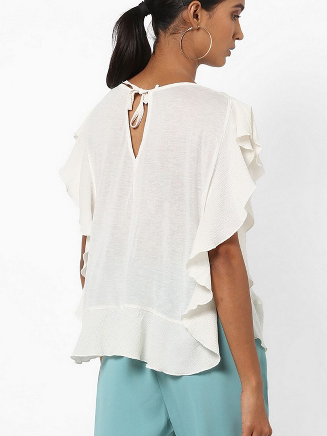 Annah Peplum Top with Butterfly Sleeves
