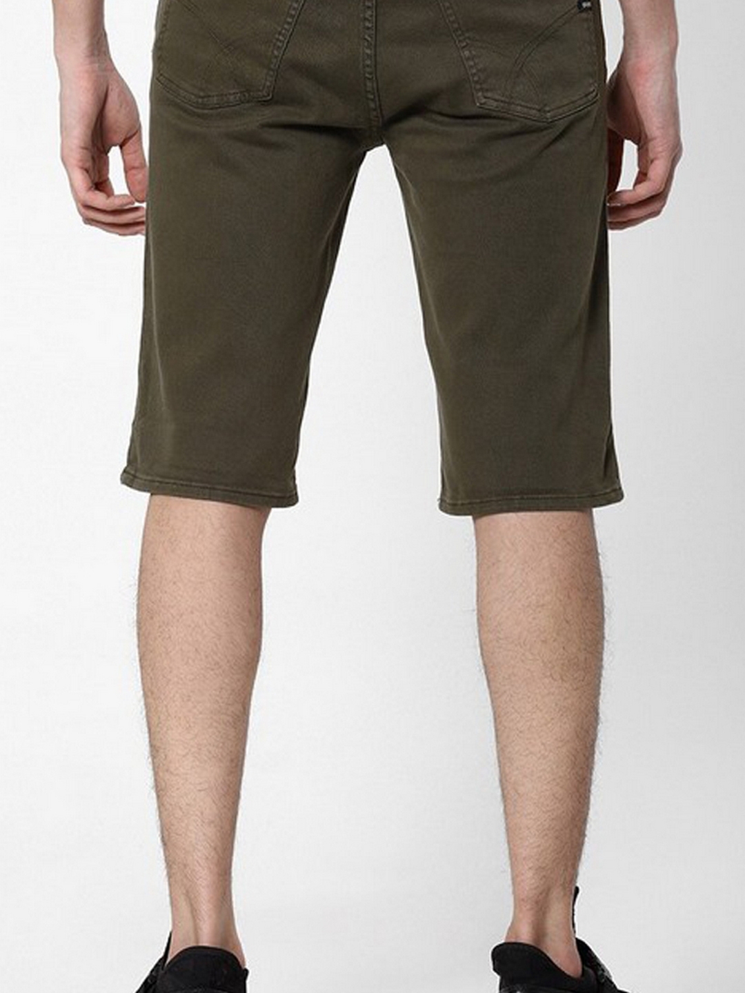 Men's Anders green denim shorts