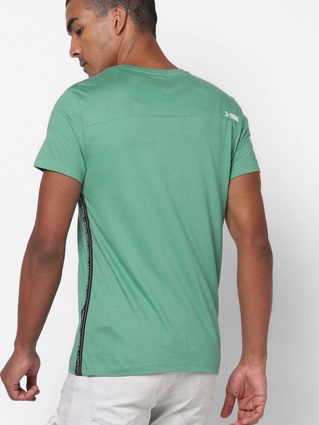 Keefr Act Crew-Neck T-shirt with Side Taping
