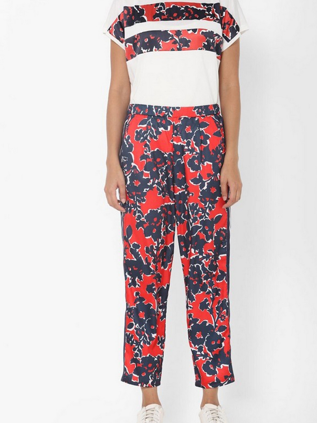 Womens Maje black Cotton Floral Print Trousers | Harrods # {CountryCode}