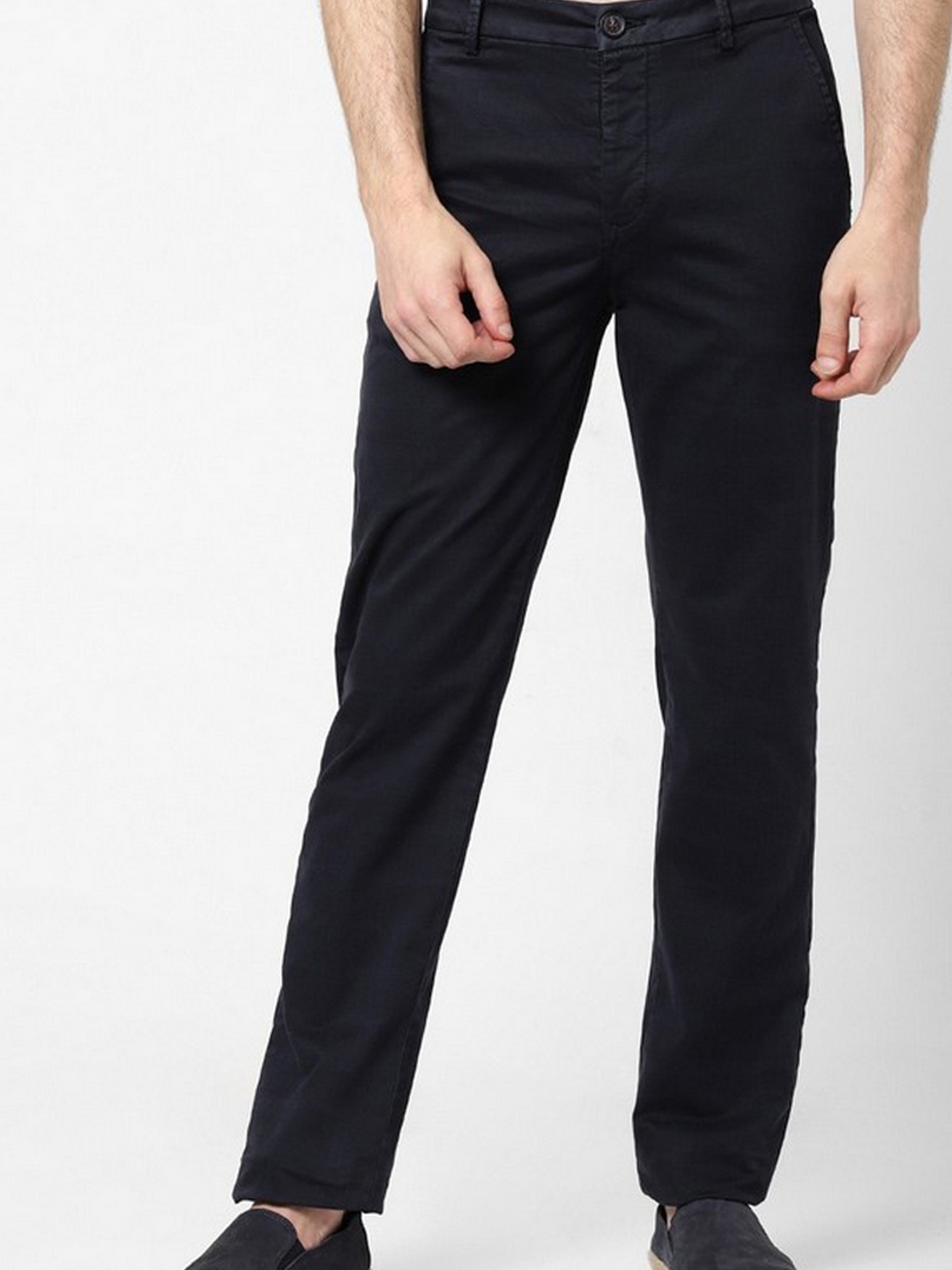 Flat Front Trouser in Navy Stretch Cotton Twill - Cad & The Dandy-atpcosmetics.com.vn