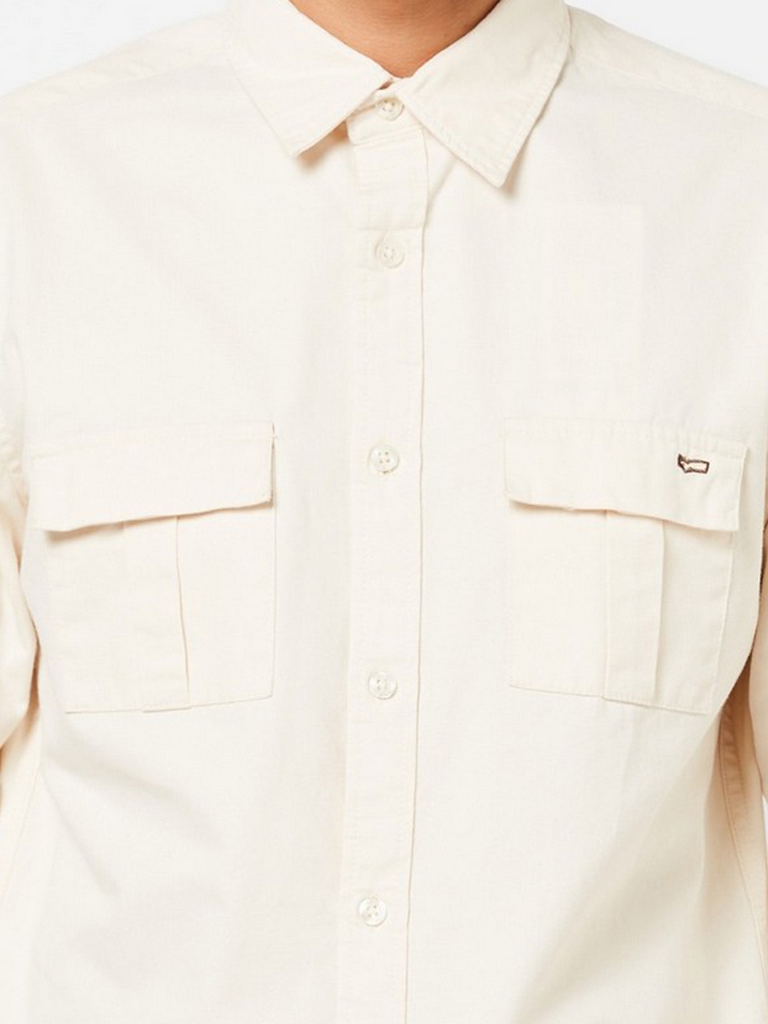 Abner Slim Fit Cotton Shirt with Flap Pockets