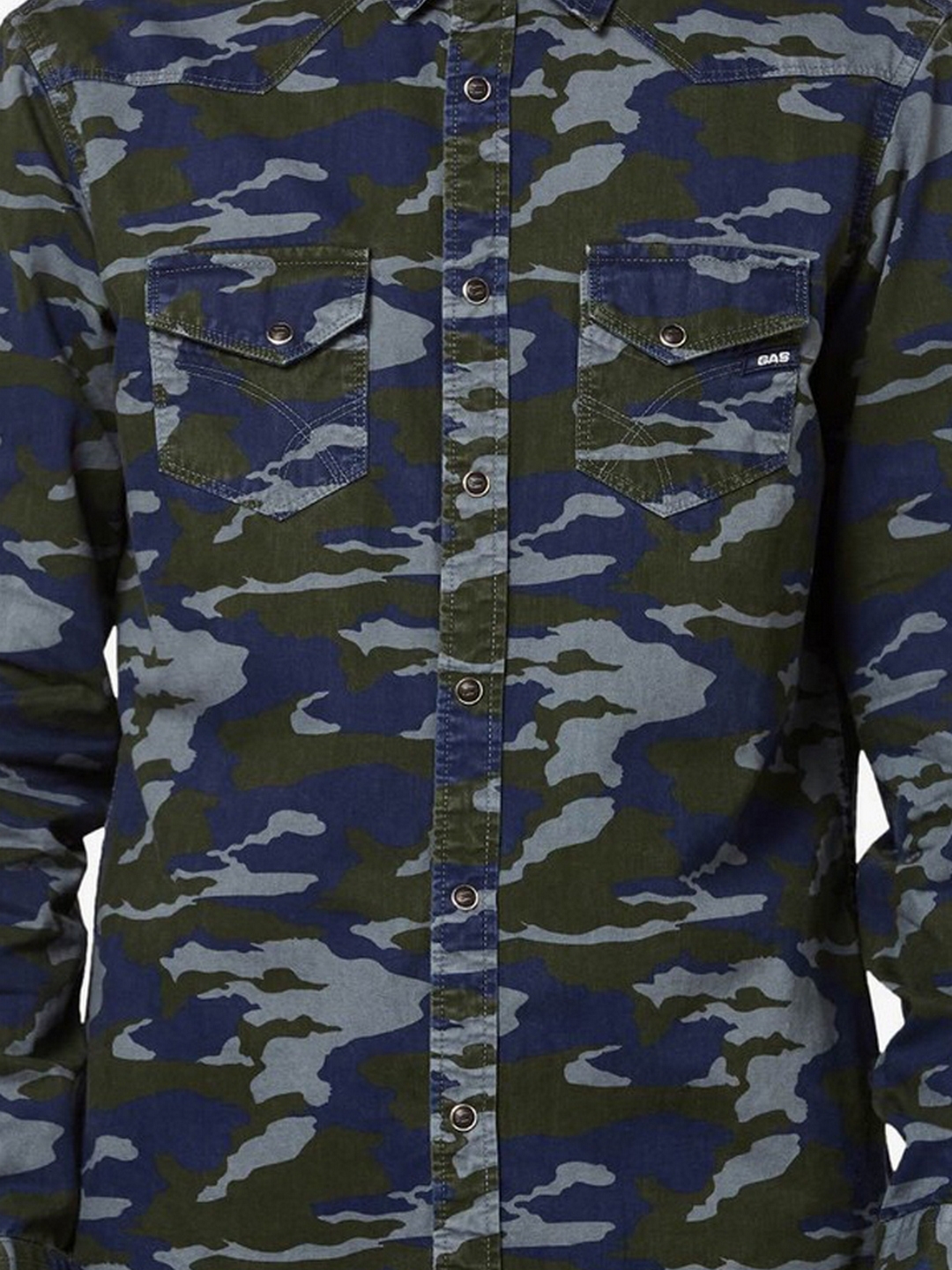 Kant Camouflage Print Slim Fit Shirt