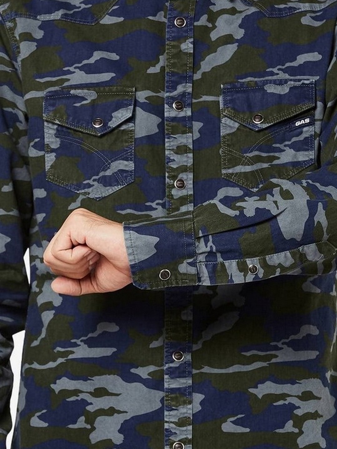 Kant Camouflage Print Slim Fit Shirt