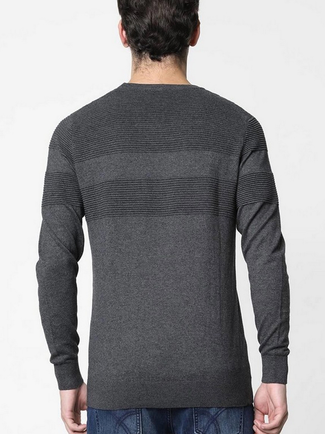 Evalds Self-Striped Crew-Neck Sweatshirt