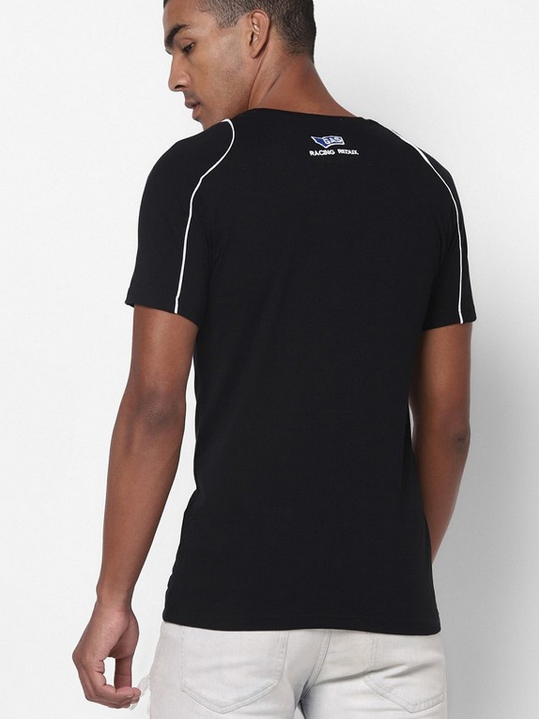 Men's Scuba/s printed round neck black t-shirt