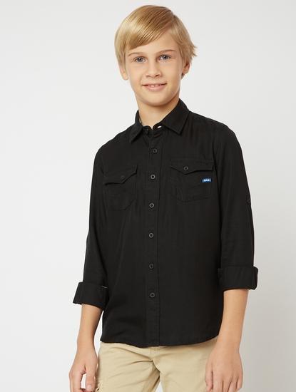 Kant Jet Black Slim Fit Shirt