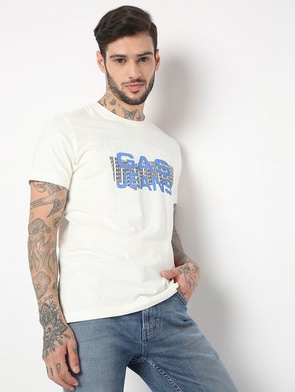 Regular Fit Half Sleeve Printed Cotton Lycra T-Shirt