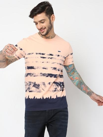 Slim Fit Half Sleeve Printed Cotton Lycra T-Shirt