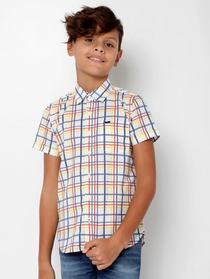 Lanzo Jr Checks Cotton Shirt