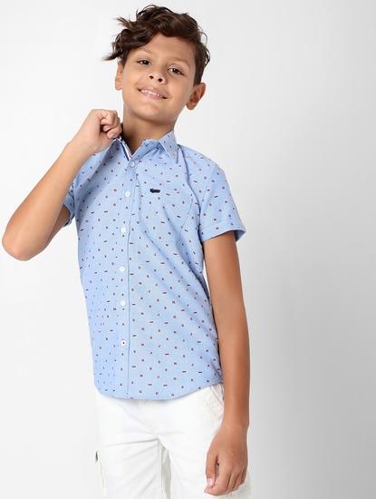 Bruno Micro Printed Cotton Shirt