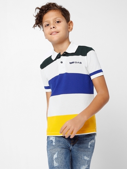 Ralph Blanco Striped Polo T-shirt