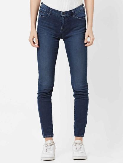 Women's medium wash skinny fit Star motion jeans