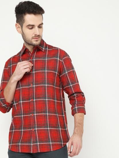 Checked Cotton Slim Fit Shirt