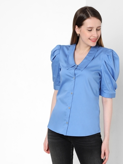 Maeve Shirt with Puff Sleeves