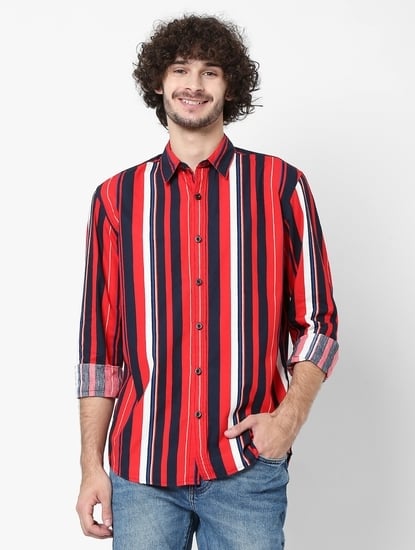 S.DET Striped Slim Fit Shirt