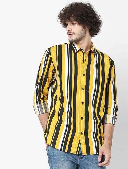 S.DET Striped Slim Fit Shirt