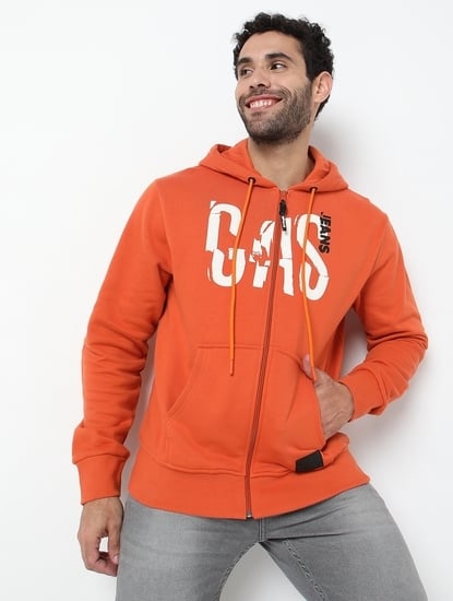 Vince Tex Apricot Orange Cotton Sweatshirt