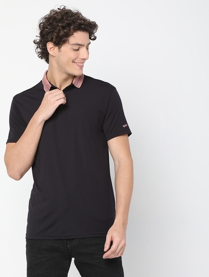 Smart Fit AGAP Navy Blue Polo T-shirt