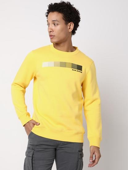 Regular Fit Full Sleeve Rib Neck Graphic Polycotton Sweatshirts