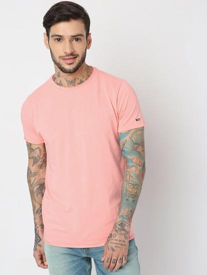 Slim Fit Half Sleeve Solid T-Shirt