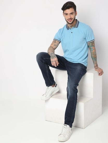 Regular Fit Half Sleeve Solid Polo T-Shirt