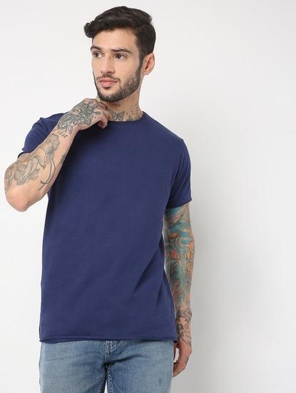 Slim Fit Half Sleeve Solid T-Shirt