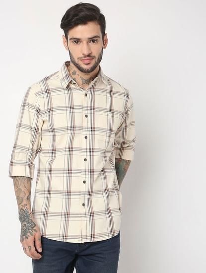 Regular Fit Full Sleeve Checks Shirts