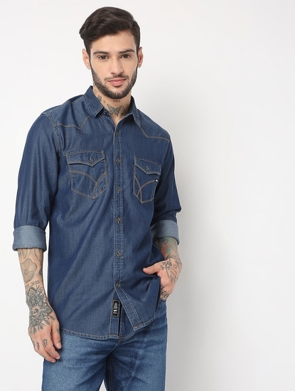 Regular Fit Full Sleeve Solid Cotton Shirts