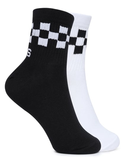 RETO IN Black & White Check Socks (Pack of 2)