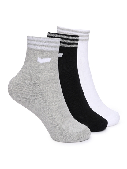 OHAN IN Black/White/Grey Stripe Socks (Pack of 3)