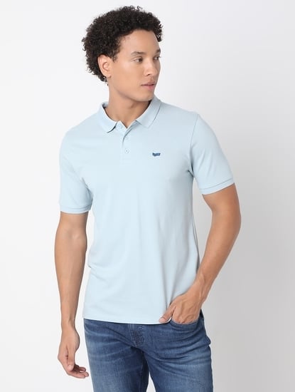 Regular Fit Half Sleeve Solid Cotton Polo T-Shirt