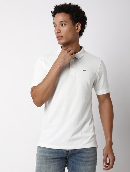 Regular Fit Half Sleeve Solid Cotton Polo T-Shirt