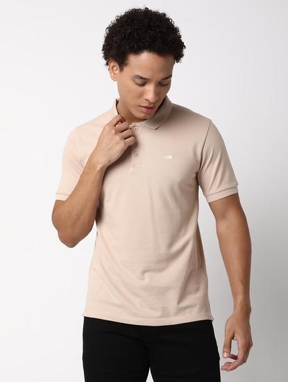 Regular Fit Half Sleeve Solid Cotton Polo T-Shirt