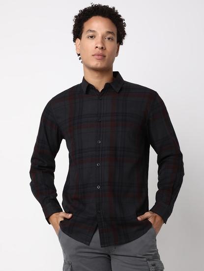 Regular Fit Full Sleeve Checkered Cotton Shirts