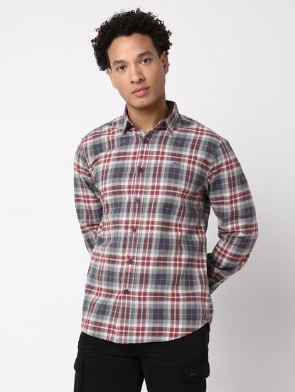 Regular Fit Full Sleeve Checkered Cotton Shirts