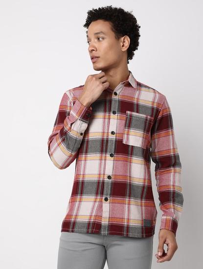 Regular Fit Full Sleeve Checkered Cotton Shirts